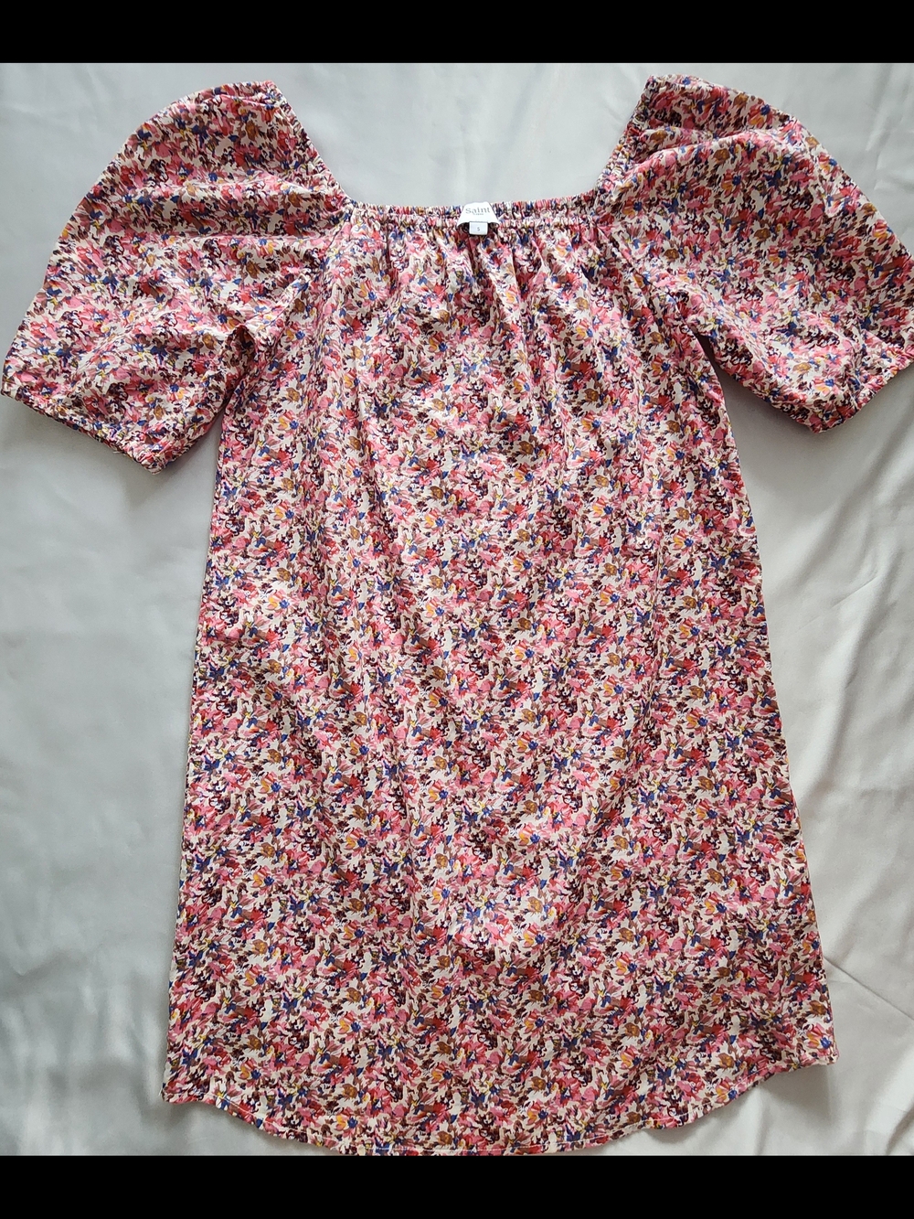 Saint Tropez Floral Elastic Waist Skirt — Pink Multicolor